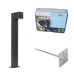 Průmyslové stojací venkovní svítidlo černé 65 cm IP44 - Baleno obraz