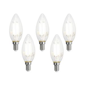 Sada 5 chytrých LED žárovek E14 C35 čirá 4, 2W 470 lm 2700-6500K obraz