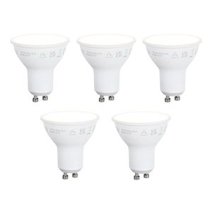 Sada 5 chytrých stmívatelných LED žárovek GU10 50 mm opál 7W 630 lm 2700K obraz