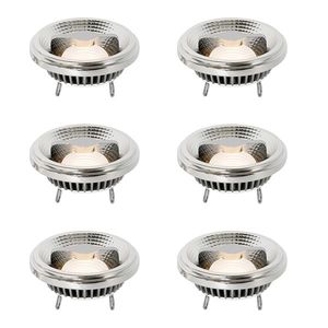 Sada 6 stmívatelných LED žárovek G53 111mm 12W 600 lm 2700K obraz