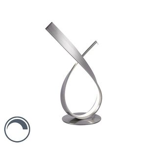 Designová stolní lampa ocel včetně LED a stmívače - Belinda obraz