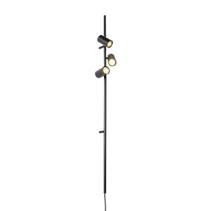 Chytrá nástěnná lampa černá s nožním spínačem 3-světla vč. 3 Wifi GU10 50mm - Jeana Luxe obraz
