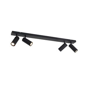 Chytré stropní bodové svítidlo černé 4-světelné nastavitelné vč. 4 Wifi GU10 50mm - Renna obraz