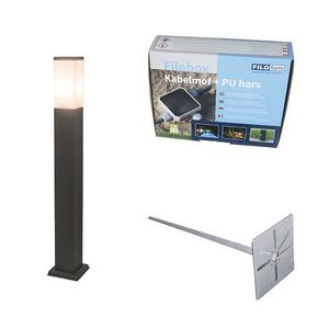 Venkovní lampa antracitová 80 cm IP44 - Malios szemní hrotou akabelovou objímkou obraz