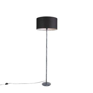 Stojací lampa šedá s černým stínítkem 50 cm - Simplo obraz