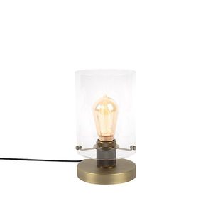Skandinávská stolní lampa bronzová se sklem - Dome obraz