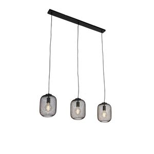 Průmyslové závěsné svítidlo černé 110 cm 3-světlo - Bliss Mesh obraz