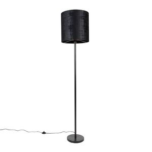 Moderní stojací lampa s černým stínítkem 40 cm - Simplo obraz