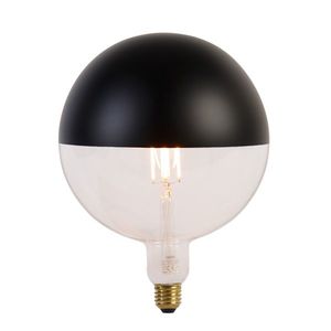 E27 Stmívatelná LED žárovka zrcadlové sklo G200 černá 6W 360lm 1800K obraz
