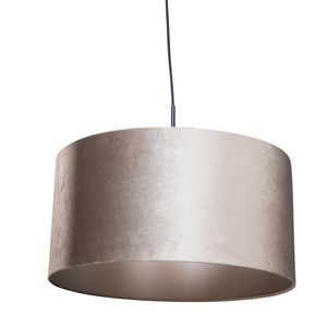Závěsné svítidlo černé se sametovým stínidlem v barvě taupe 50 cm - Combi 1 obraz