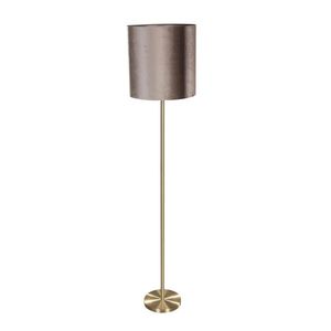 Stojací lampa mosazná se sametovým stínidlem béžová 50 cm - Simplo obraz