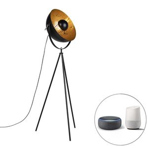 Chytrá stojací lampa stojan černá vč. Wifi A60 - Magna 40 Eglip obraz