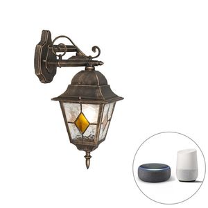 Chytrá venkovní nástěnná lampa svintage designem bronzová vč. Wifi A60 - Antigua obraz