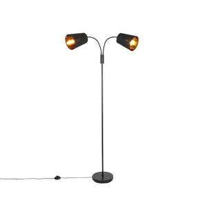 Chytrá stojací lampa černá vč. 2 WiFi P45 - Carmen obraz
