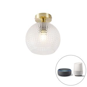 Chytré stropní svítidlo Art Deco mosazné vč. Wifi A60 - Sphere obraz