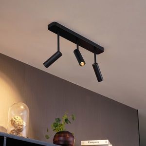 Zaoblené stropní bodové svítidlo černé GU10 35mm 3-světelné nastavitelné - Kate obraz