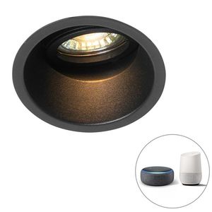 Chytré zapuštěné bodové světlo černé nastavitelné vč. WiFi GU10 - Alloy obraz