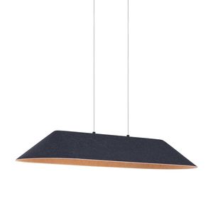Moderní závěsné svítidlo černé s šedým vnitřkem vč. LED s 3-stupňovým stmíváním - Dani obraz