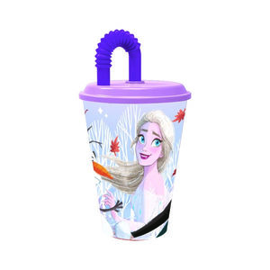 STOR Plastový kelímek s brčkem Ledové království 430ml obraz