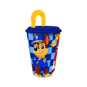 STOR Plastový kelímek s brčkem Paw Patrol 430ml obraz