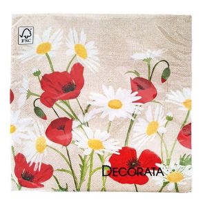 PROCOS Papírové ubrousky 33x33cm 3vrstvé sedmikrásky 20ks obraz