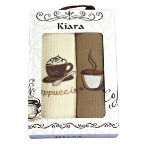 Dárkové balení 2 ks bavlněných utěrek, Cappuccino, 50 x 70 cm obraz