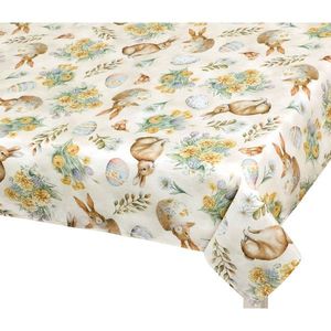 Bellatex Ubrus Velikonoce Zajíček květ béžová, 70 x 70 cm obraz