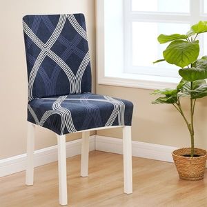 4Home Napínací potah na židli Elegant modrá, 45-50 cm, sada 2 ks obraz