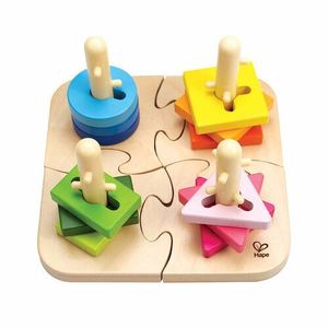 Hape Kreativní dřevěné puzzle, 19, 7 x 11, 6 x 19, 7 cm obraz