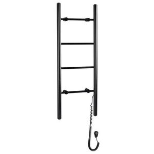 SAPHO KARBO elektrický sušák ručníků, kulatý, 400x1120, 87 W, černá mat KB904 obraz