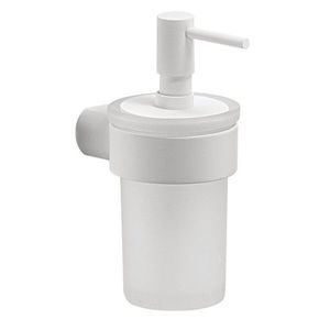 Gedy PIRENEI dávkovač mýdla 110 ml, mléčné sklo, bílá mat PI8102 obraz
