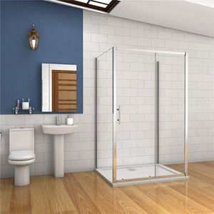 H K Třístěnný sprchový kout SYMPHONY U3 140x90x90 s posuvnými dveřmi včetně sprchové vaničky z litého mramoru SE-SYMPHONYU31409090/THOR-14090 obraz