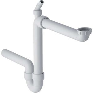 GEBERIT Příslušenství Trubková zápachová uzávěrka pro dřez, prostorově úsporná, vývod vodorovný, d 50 mm 152.819.11.1 obraz