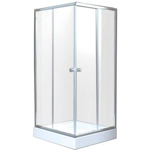 INVENA Sprchový kout čtverec PARLA, profil: chrom, sklo čiré 90x90 AK-48-195-O obraz