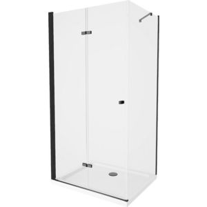 MEXEN/S Lima sprchový kout 90x70, transparent, černá + bílá vanička se sifonem 856-090-070-70-00-4010B obraz
