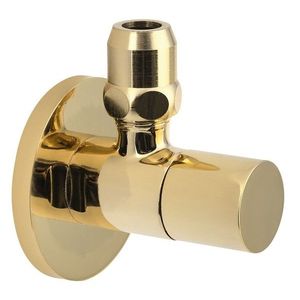 SAPHO Rohový ventil s matkou, kulatý, 1/2"x3/8", zlato SL017 obraz