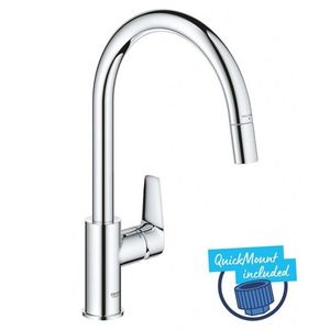 GROHE Start Edge Dřezová baterie s výsuvnou koncovkou, chrom 30551000 obraz