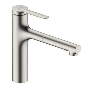 HANSGROHE Zesis M33 Dřezová baterie s výsuvnou sprškou, vzhled nerezu 74822800 obraz