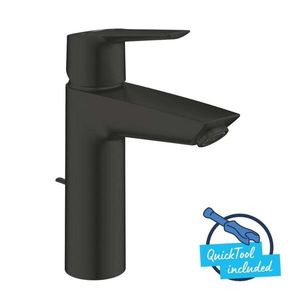 GROHE QuickFix Start Umyvadlová baterie s výpustí, studený start, matná černá 235522432 obraz
