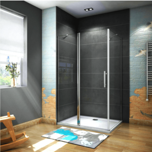 H K Obdélníkový sprchový kout MELODY B5 80x90 s jednokřídlými dveřmi s pevnou stěnou včetně sprchové vaničky z litého mramoru SE-MELODYB58090/THOR-9080 obraz