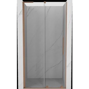 MEXEN/S Velar L posuvné sprchové dveře 120 cm, transparent, měď kartáčovaná 871-120-003-01-65 obraz