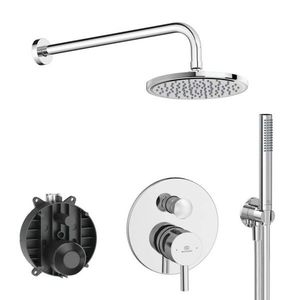 IDEAL STANDARD CeraLine Sprchový set s baterií pod omítku, s tělesem, průměr 20 cm, chrom BD192AA obraz
