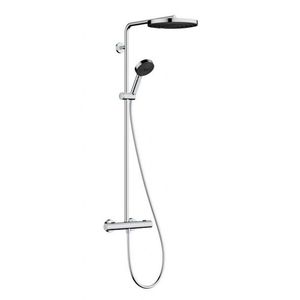 HANSGROHE Pulsify S Puro Sprchový set s termostatem, průměr 26 cm, 3 proudy, EcoSmart, chrom 24237000 obraz
