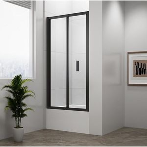 POLYSAN DEEP BLACK sprchové dveře skládací 1000x1650, čiré sklo MD1910B obraz