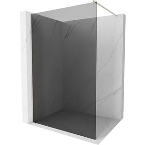 MEXEN/S Kioto Sprchová zástěna WALK-IN 80 x 200, grafit 8 mm, nikl kartáčovaná 800-080-101-97-40 obraz