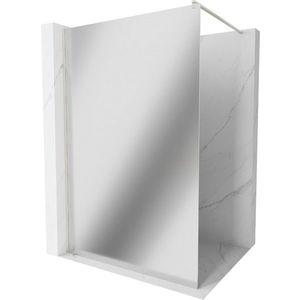 MEXEN/S Kioto Sprchová zástěna WALK-IN 90 x 200, zrcadlové 8 mm, nikl kartáčovaná 800-090-101-97-50 obraz