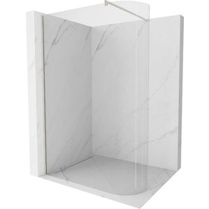 MEXEN/S Kioto Sprchová zástěna WALK-IN Walk-in 110 x 200 cm, transparent 8 mm, nikl kartáčovaný 800-110-101-97-06 obraz