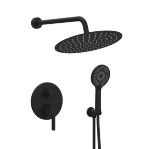 SAPHO ICONIC podomítkový sprchový set s pákovou baterií, 2 výstupy, vyústění, černá mat AF042B-01 obraz