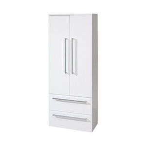 Mereo Bino, koupelnová skříňka vysoká, dvojitá 163 cm, bílá CN669 obraz