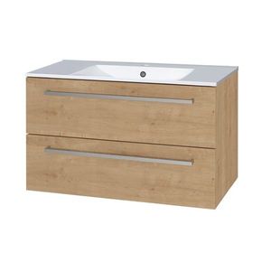 Mereo Bino, koupelnová skříňka s keramickým umyvadlem 101 cm, dub Arlington CN622 obraz